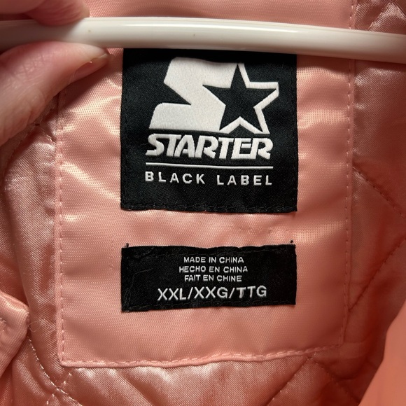 Starter Chicago Bulls Jacket Pink Satin NBA Bomber - Picture 4 of 7